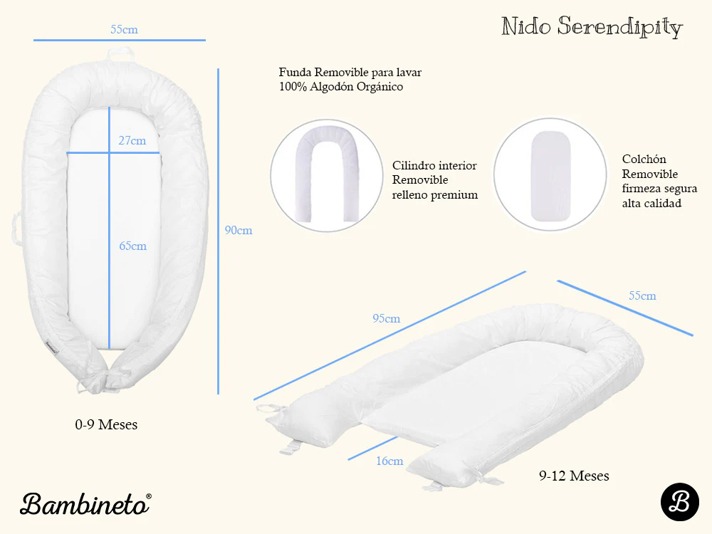 Nido Serendipity 100% Algodón Orgánico Menta - Imagen 4